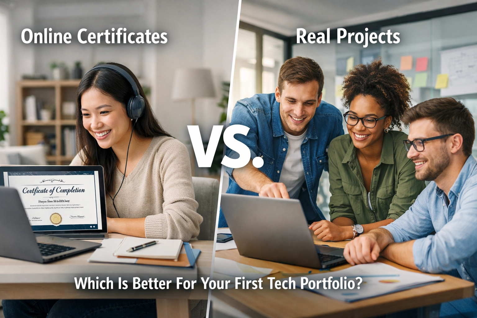 Online Certificates Vs. Real Projects: Which Is Better For Your First Tech Portfolio?