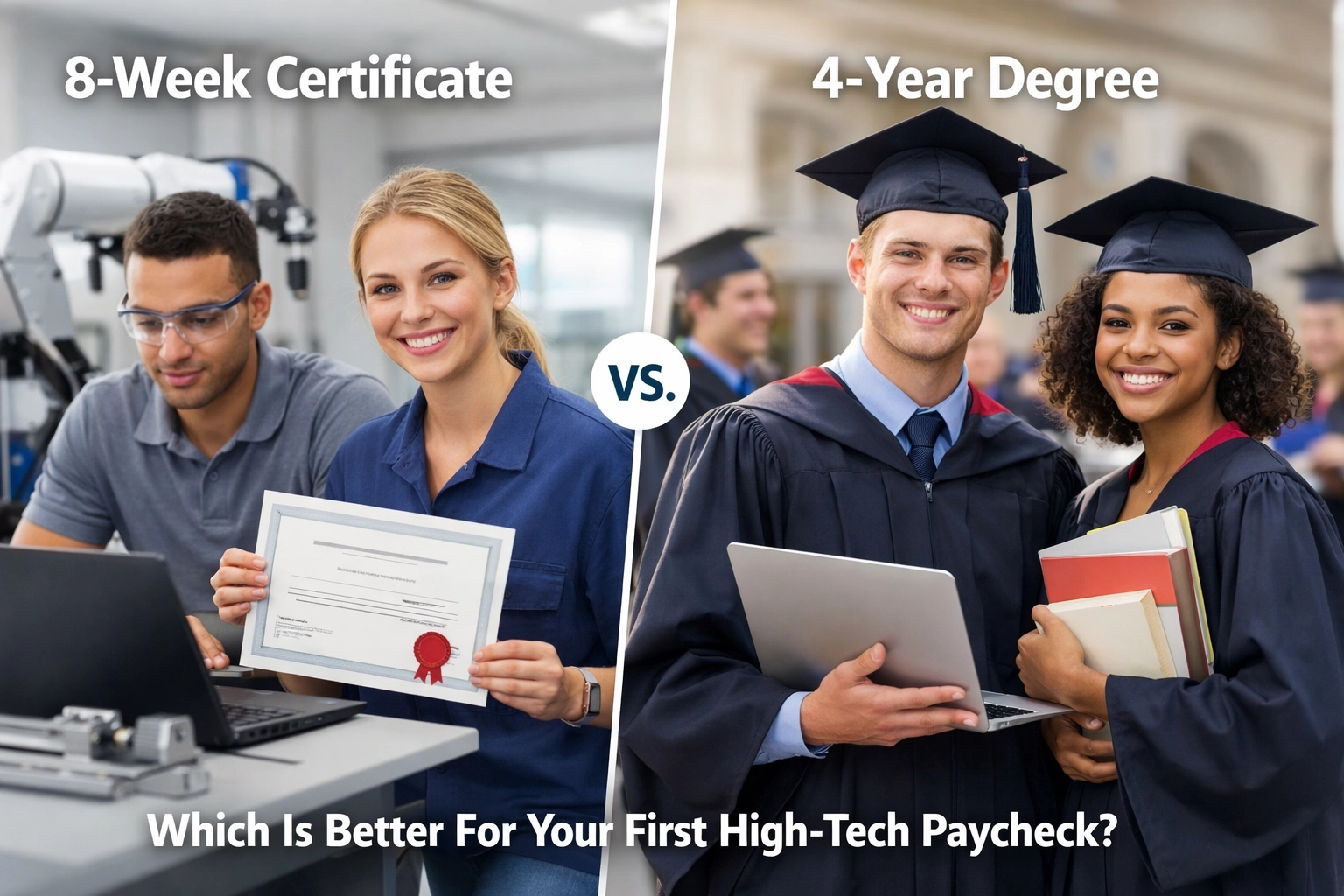 8-Week Certificate Vs. 4-Year Degree: Which Is Better For Your First High-Tech Paycheck?