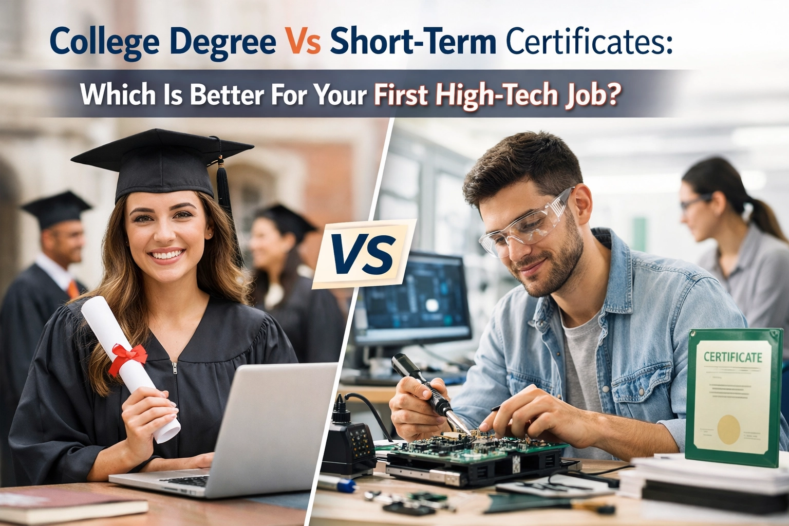 College Degree Vs Short-Term Certificates: Which Is Better For Your First High-Tech Job?